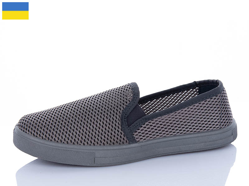 Слипоны Успіх (40-45) Krok C3 сірий (лето)