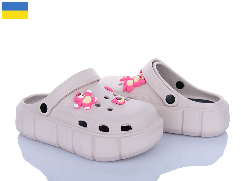 Кроксы Roks (36-40) 152-9011 бежевий (лето)