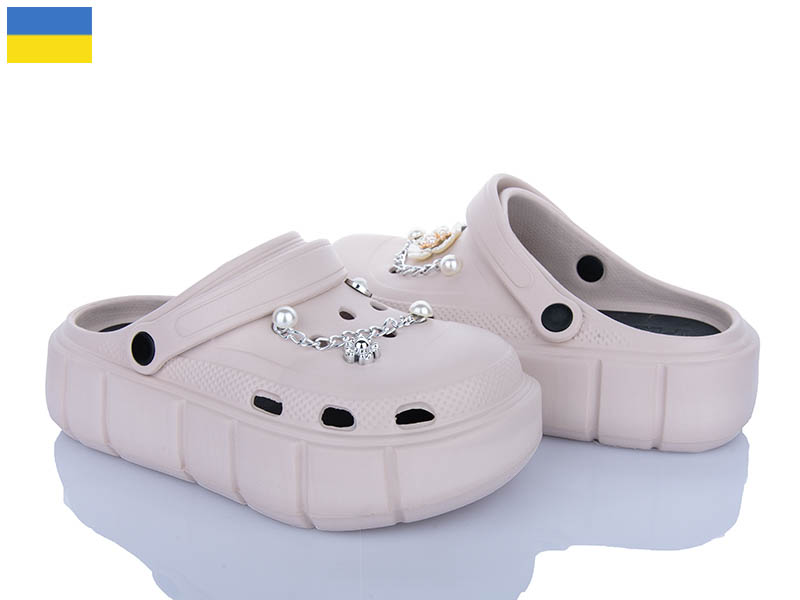 Кроксы Roks (36-40) 152-9016 бежевий (лето)