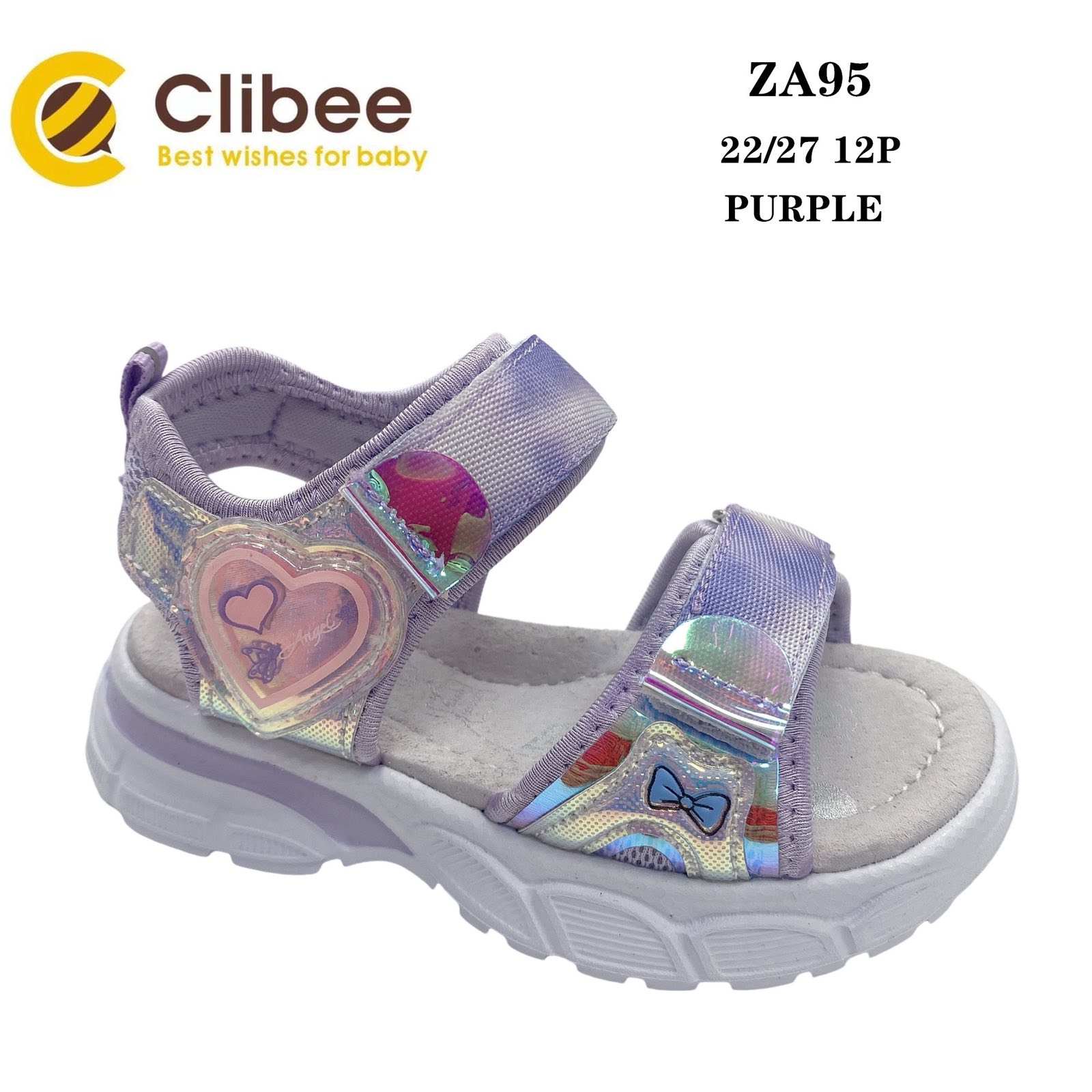 Босоножки DvaClibee (22-27) LD-ZA95 purple (лето)