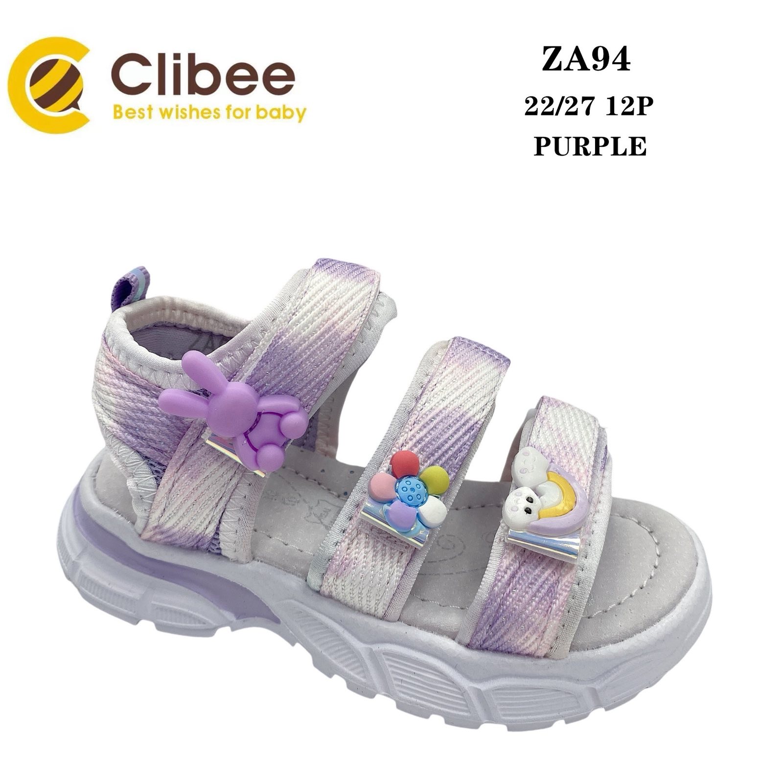 Босоножки DvaClibee (22-27) LD-ZB94 purple (лето)