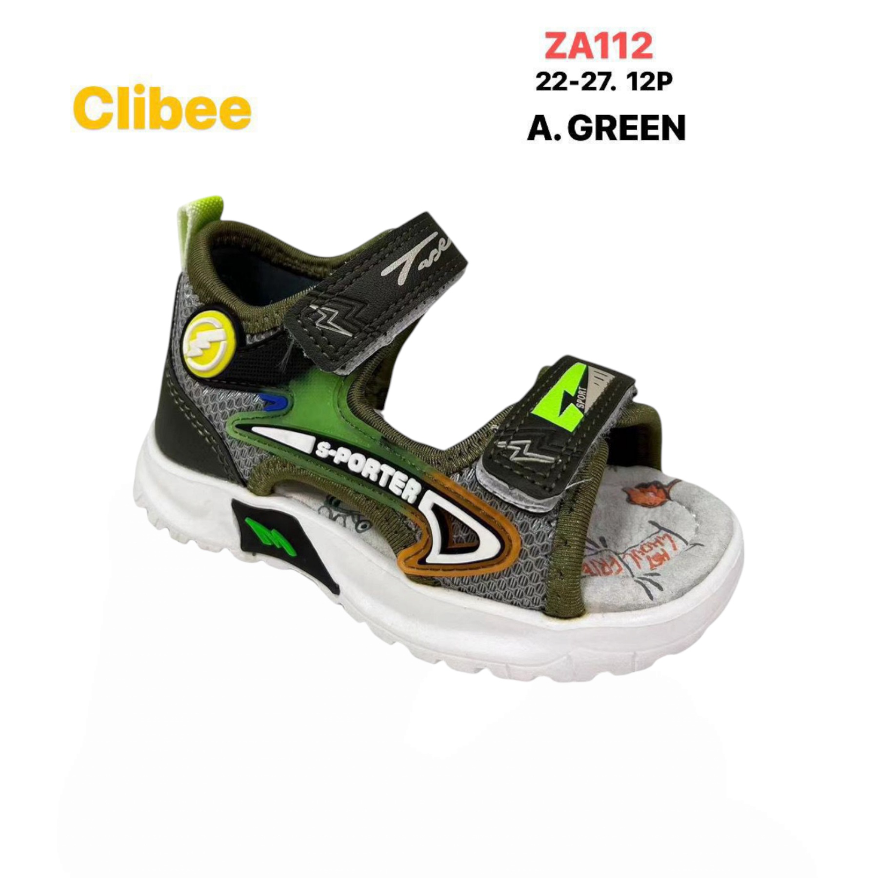 Босоножки DvaClibee (22-27) LD-ZA112 a.green (лето)