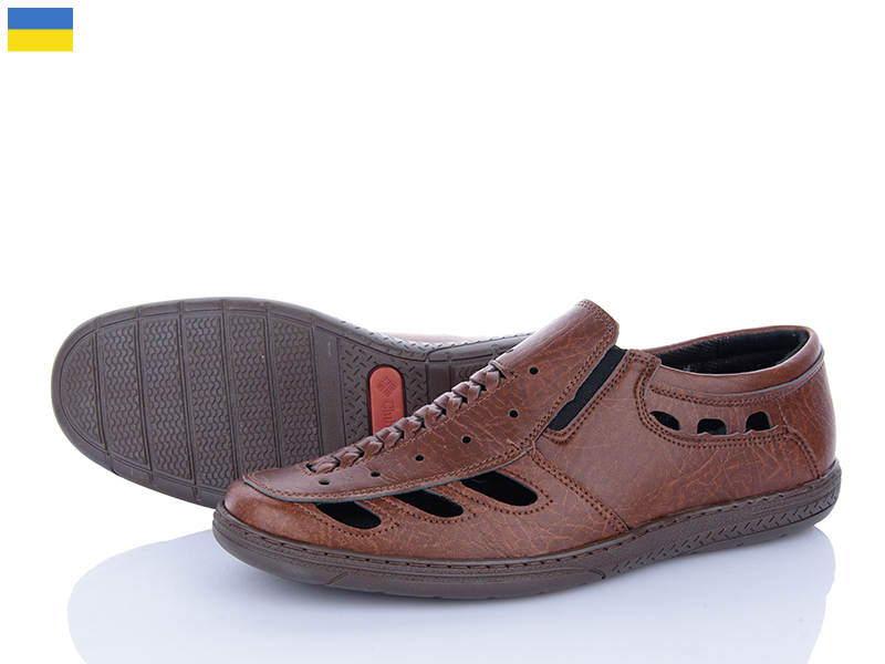 Туфли Kindzer (40-45) Cardinal Б3 т.коричневий (лето)