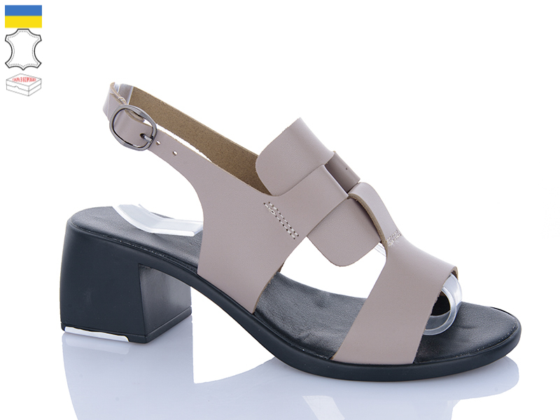Босоножки Sali (36-40) 160 капучино чор-п. (лето)