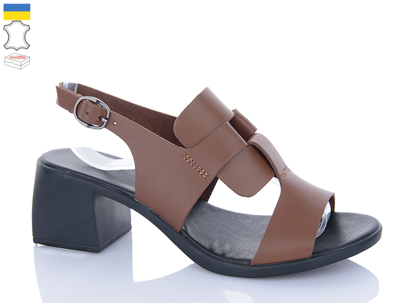 Босоножки Sali (36-40) 160 карамель чор-п. (лето)