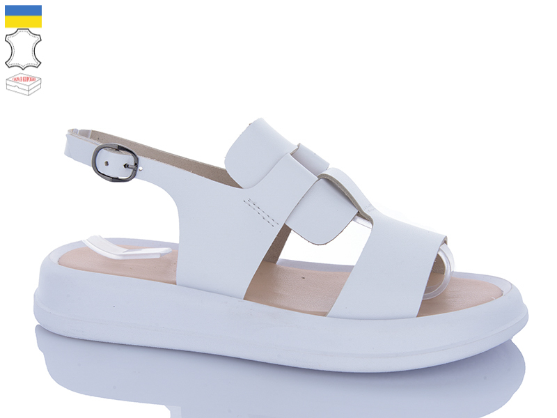 Босоножки Sali (36-40) 21160 білий біл-п. (лето)