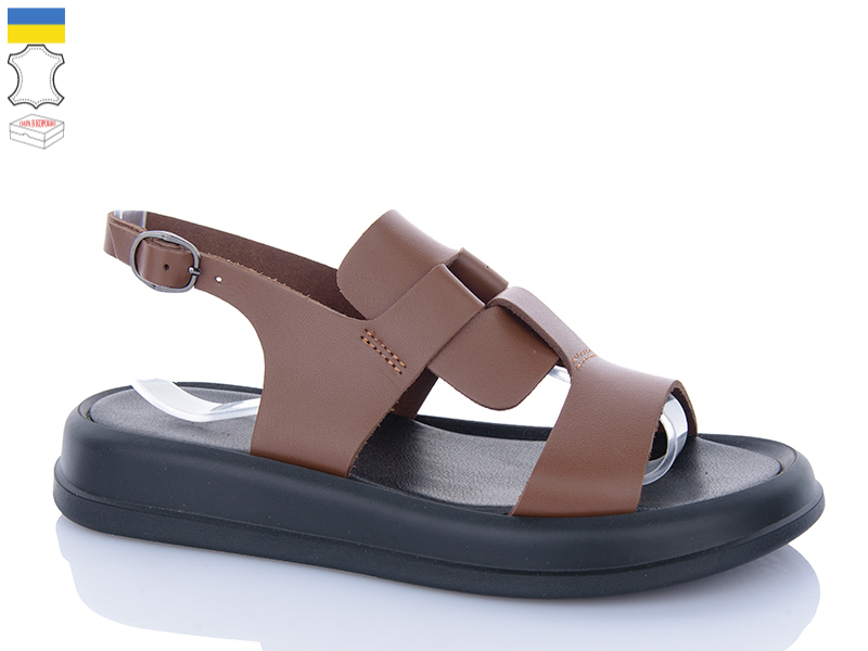 Босоножки Sali (36-40) 21160 карамель чор-п. (лето)