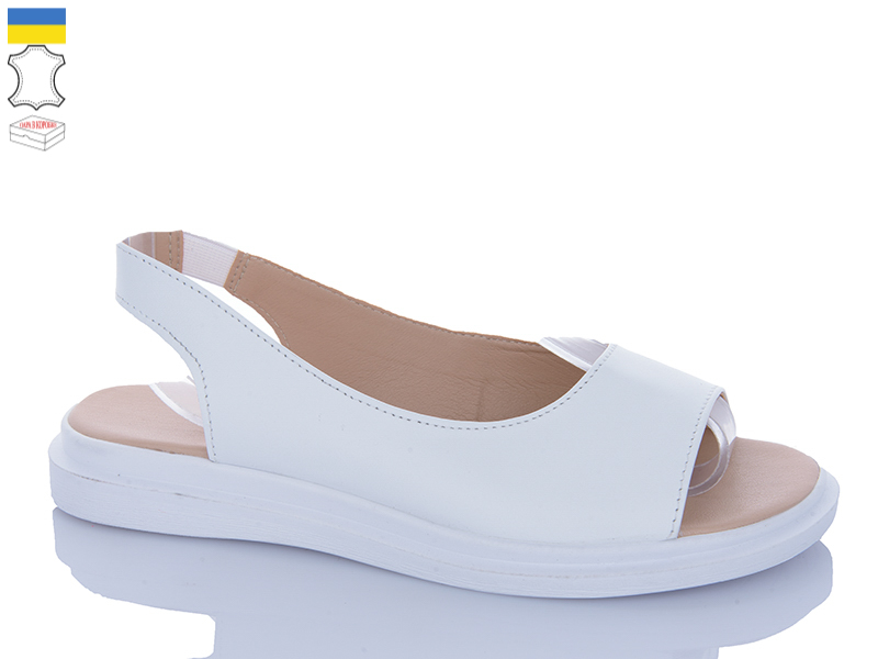 Босоножки Sali (36-40) 511 білий біл-п. (лето)