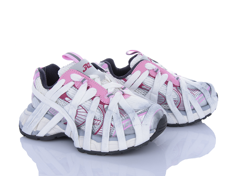 Кроссовки Clibee (31-37) A250521-2 white-pink (деми)