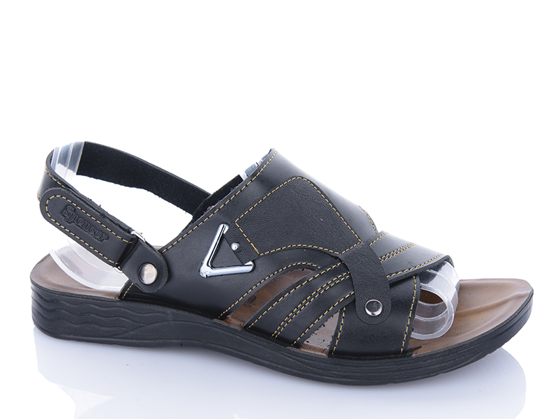 Сандалии ABA (41-46) 751 black (лето)