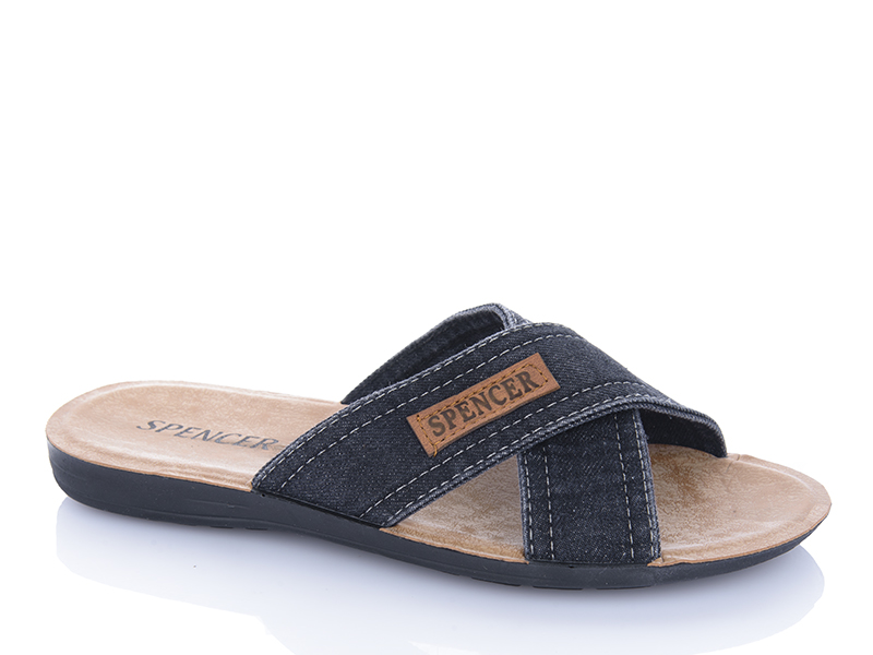 Шлепанцы QQ Shoes (41-46) 301 black (лето)