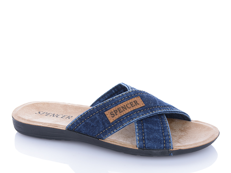Шлепанцы QQ Shoes (41-46) 301 blue (лето)