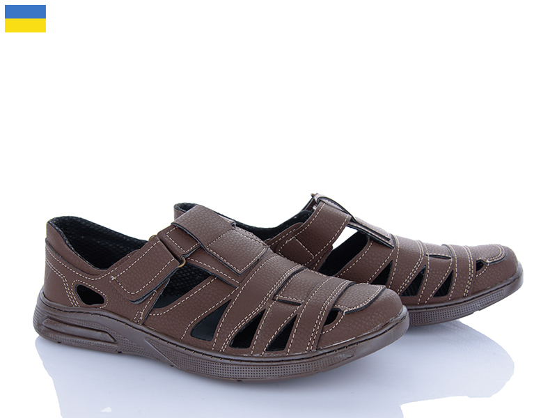 Туфли Львов База (40-45) Comfort Б8 коричневий (лето)