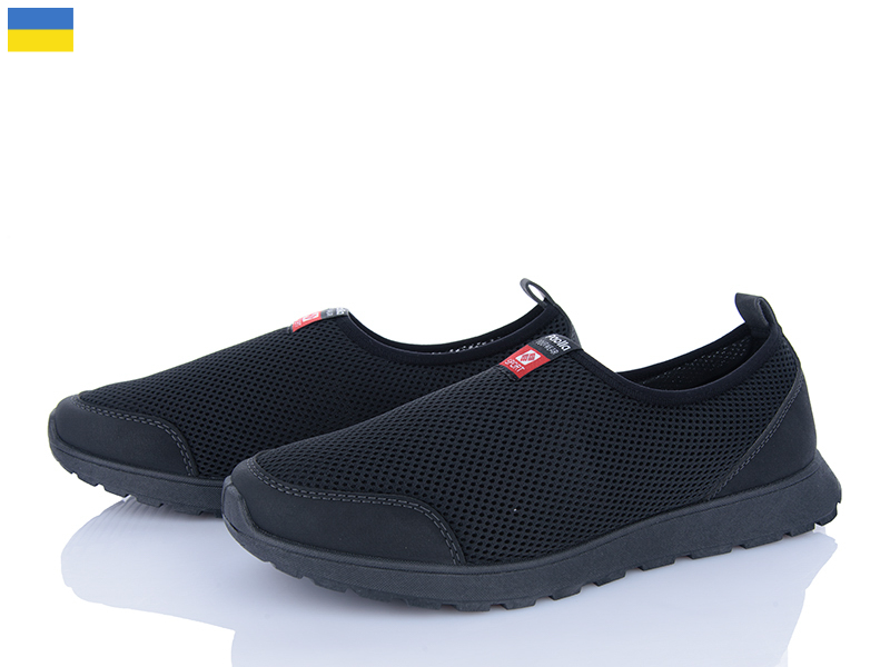 Кроссовки Львов База (40-45) Paolla 7-3101 сітка чорний (лето)