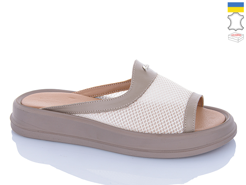 Шлепанцы Sali (36-40) 2290 капучино кап-п. (лето)
