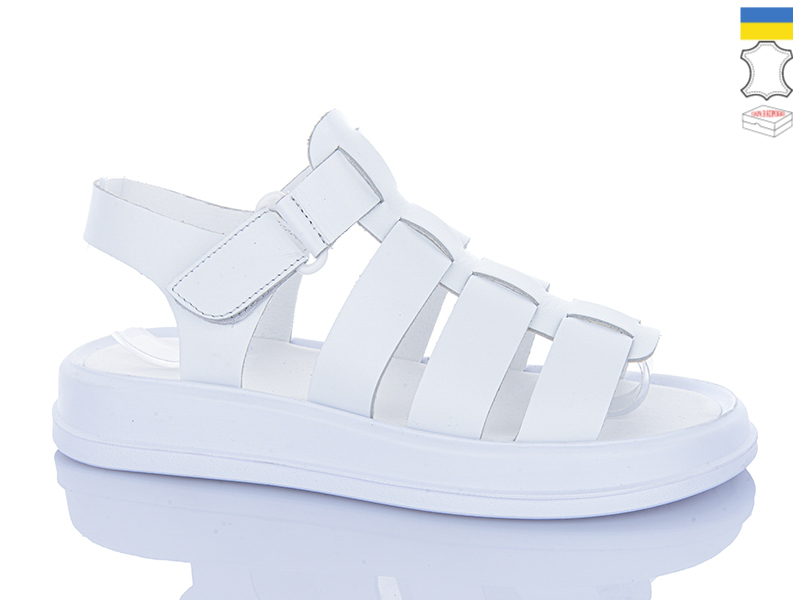 Босоножки Sali (36-40) 263 білий біл-п. (лето)