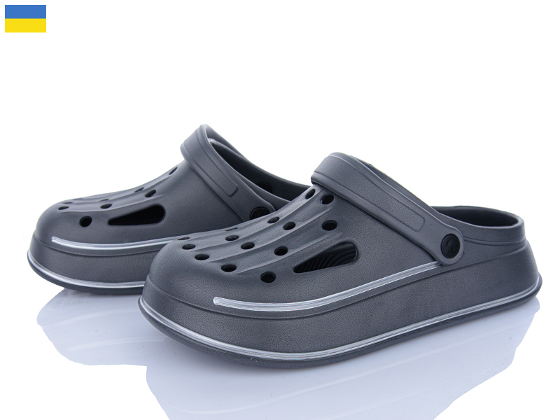 Кроксы Roks (41-45) 252 графіт (лето)