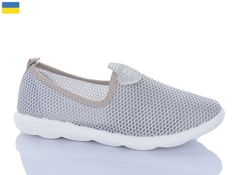 Кроссовки Inblu (36-41) S18 сітка т.сірий біл-п. (лето)