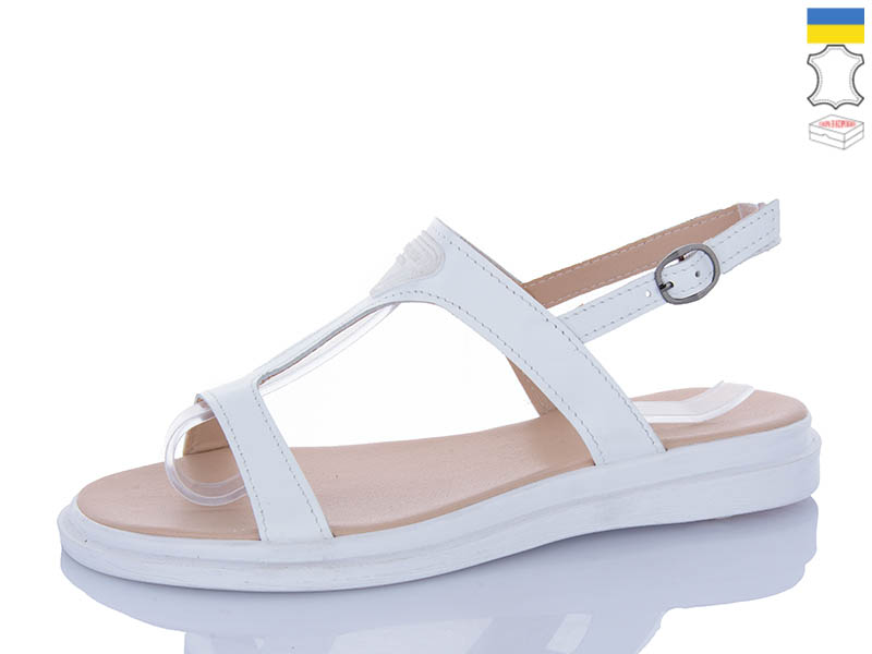 Босоножки Sali (36-40) 1109 білий біл-п. (лето)