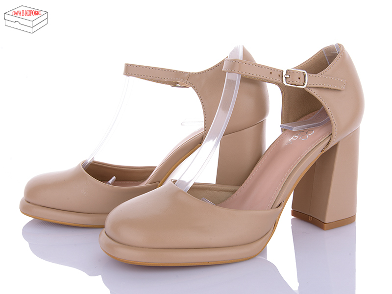 Туфли QQ Shoes (36-41) QQ11-2 beige (деми)