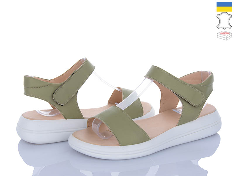 Босоножки Viscala (36-40) 23201-0189 шк.хакі-білий (лето)