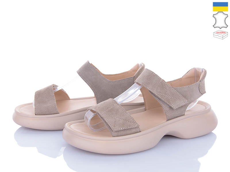 Босоножки Viscala (36-41) 23514-176 беж-велюр (лето)