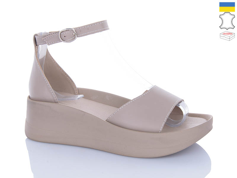 Босоножки Garti (36-40) 0199 беж шкіра (лето)