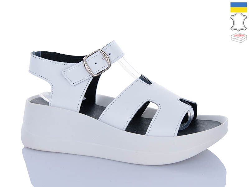 Босоножки Garti (36-40) 2394 біл шкіра (лето)