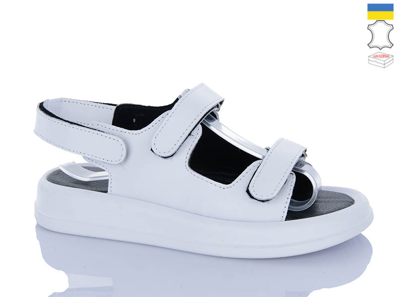 Босоножки Garti (36-40) 0118 біл шкіра (лето)