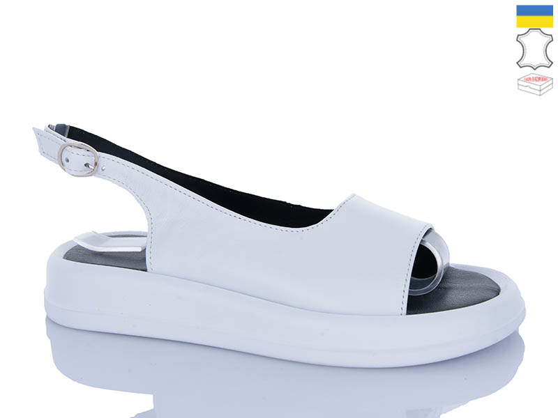 Босоножки Garti (36-40) 416 біл шкіра (лето)