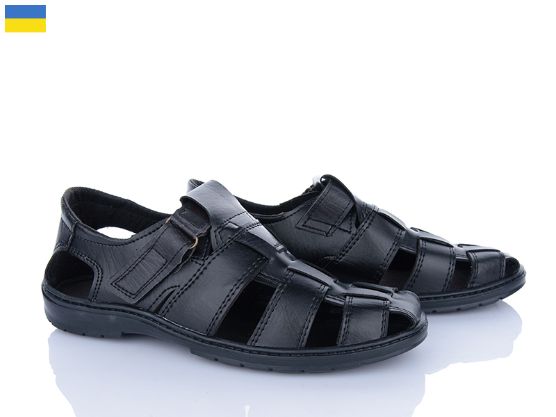 Туфли Paolla (40-45) Краб чорний т (лето)