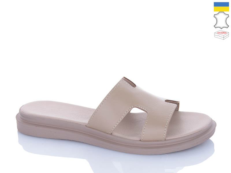 Шлепанцы Sali (36-40) 501 капучино кап-п. (лето)