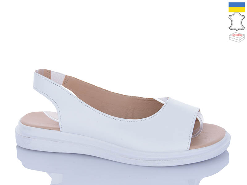 Босоножки Sali (36-40) 511 білий біл-п. (лето)