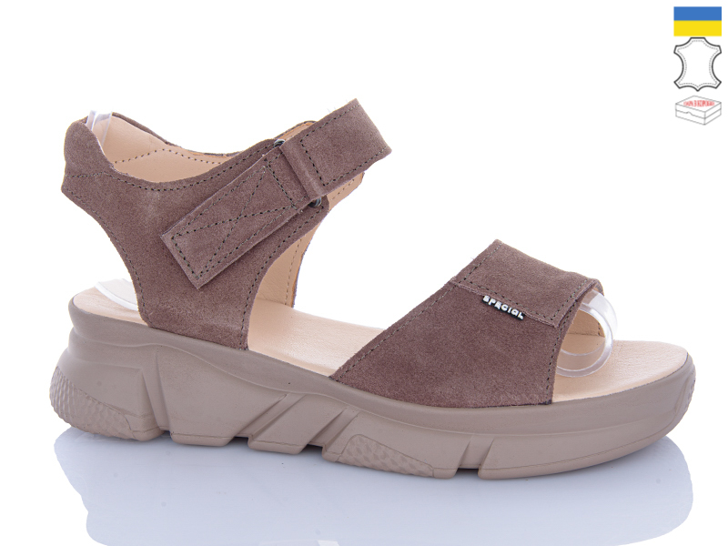 Босоножки Sali (36-40) 1704-1 капучино з кап-п. (лето)