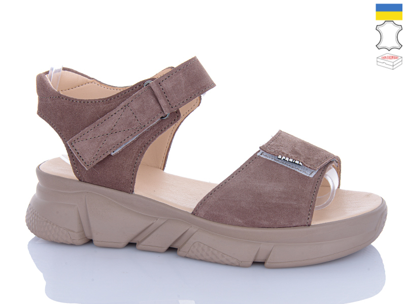 Босоножки Sali (36-40) 1707-1 капучино з кап-п. (лето)