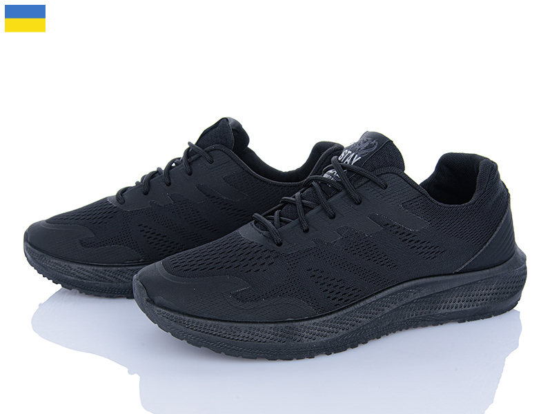 Кроссовки Vladimir (41-45) Крок K255 чорний (лето)