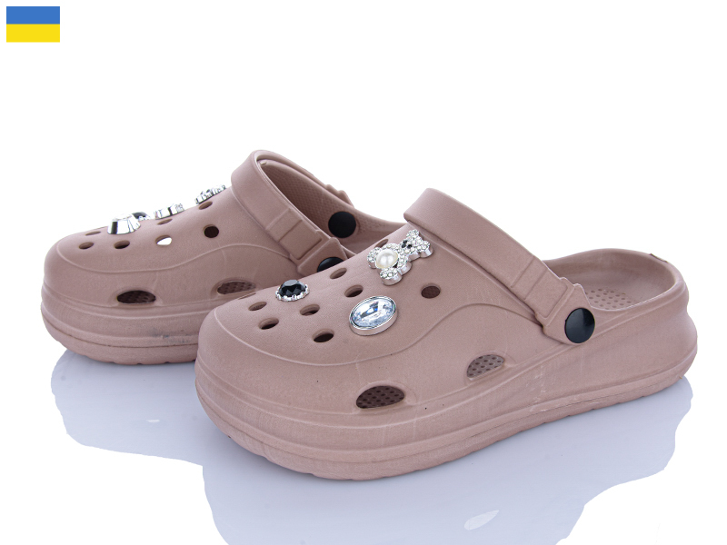 Кроксы Inblu (37-41) F652 капучино (лето)