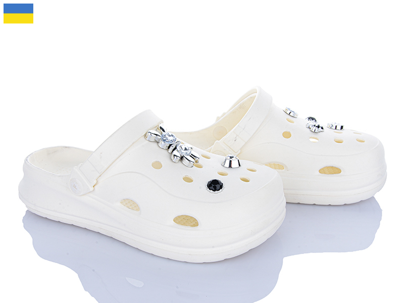 Кроксы Inblu (37-41) F652 молочний (лето)