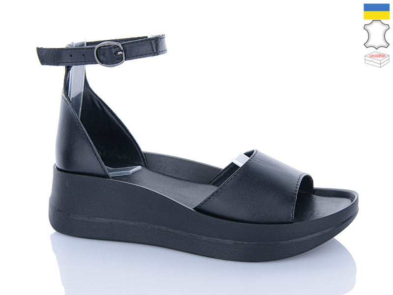 Босоножки Sali (37-41) 5026 чорний к чор-п. (лето)