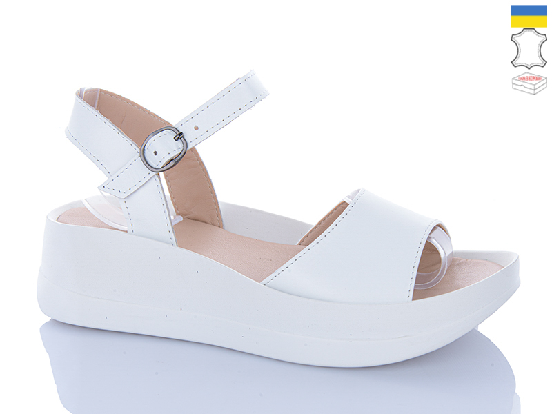 Босоножки Sali (37-41) 508-25 білий біл-п. (лето)