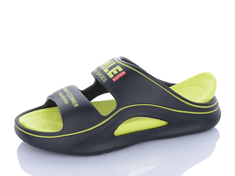 Шлепанцы Alimama (40-45) 808 black-green (лето)