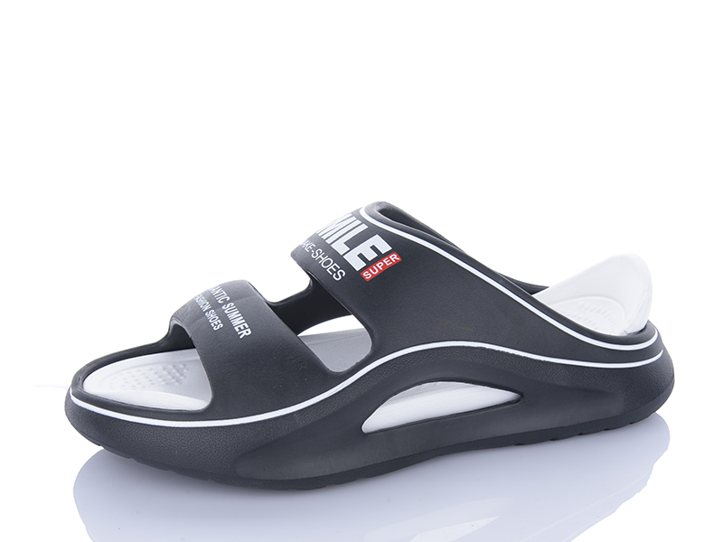 Шлепанцы Alimama (40-45) 808 black-white (лето)