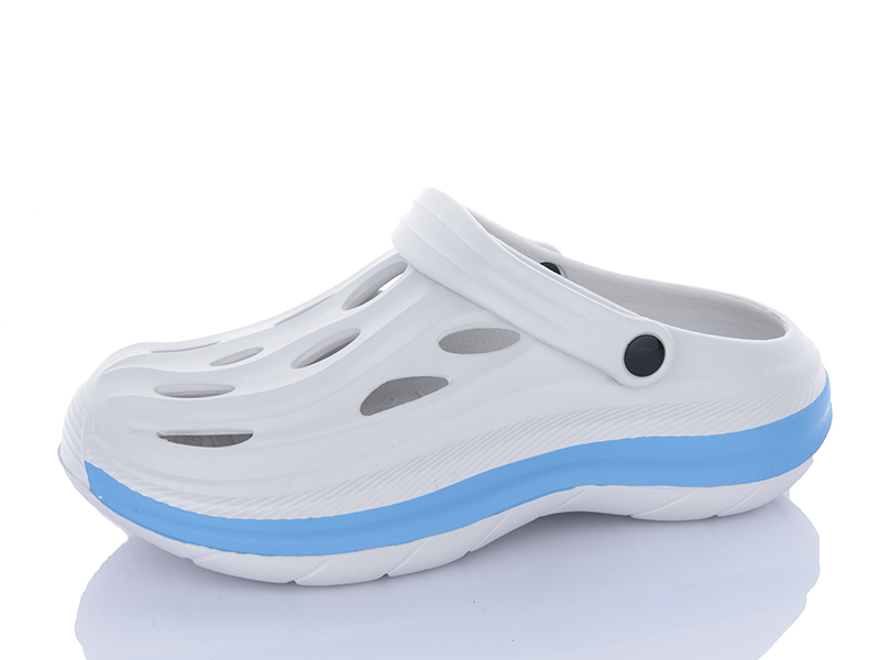 Кроксы Alimama (36-41) 814 grey-blue (лето)