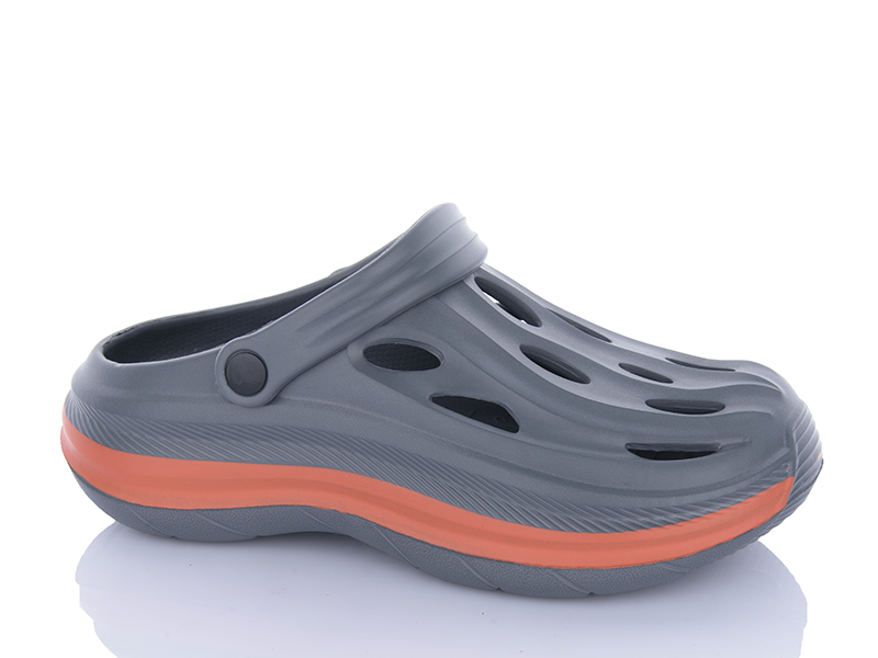 Кроксы Alimama (36-41) 814 grey-orange (лето)