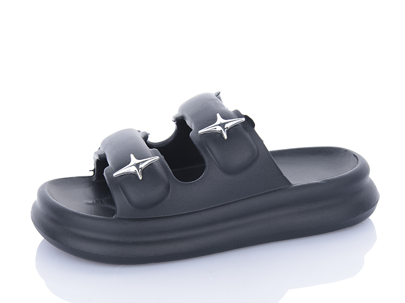 Шлепанцы Alimama (36-41) 819 black (лето)