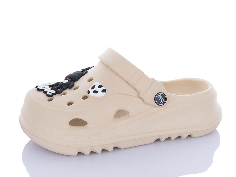 Кроксы Alimama (36-41) 820 beige (лето)