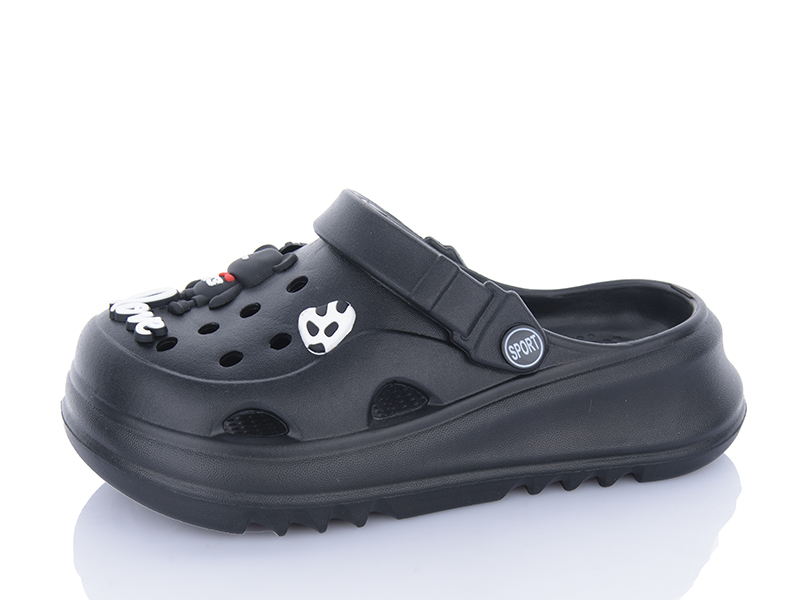Кроксы Alimama (36-41) 820 black (лето)