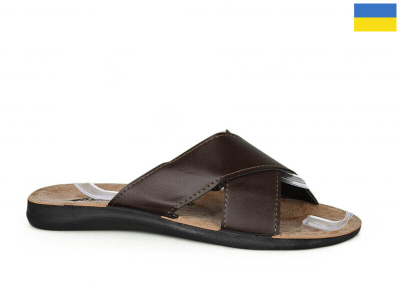 Шлепанцы DeMur (41-46) 2402 brown (лето)