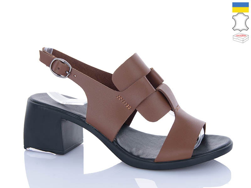 Босоножки Sali (36-41) 160 карамель чор-п. (лето)