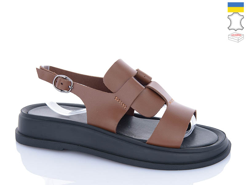 Босоножки Sali (36-40) 21160 карамель чор-п. (лето)